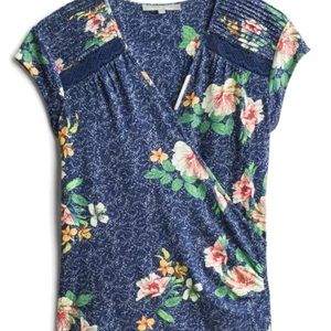 Daniel Rainn Candice Pleat Surplice Knit Top